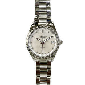 Longines L2.385.0.87.6 Conquest Classic Dial Diamond Bezel Stainless Steel