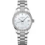Longines L2.385.0.87.6 Conquest Classic Dial Diamond Bezel Stainless Steel