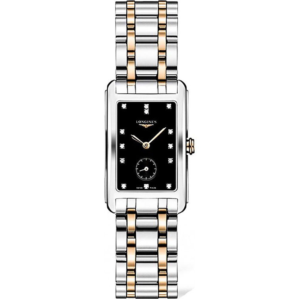 Longines L5.512.5.57.7 DolceVita Quartz Stainless Steel and Rose Gold