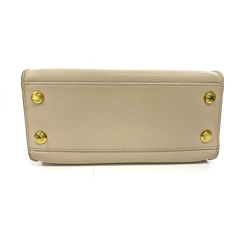 Louis Vuitton LOUIS VUITTON On My Side PM Tote Bag, Greige,  Calf Leather, Gold Hardware - view 4