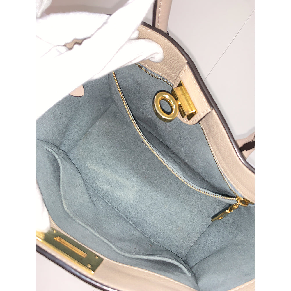 Louis Vuitton LOUIS VUITTON On My Side PM Tote Bag, Greige,  Calf Leather, Gold Hardware - view 5