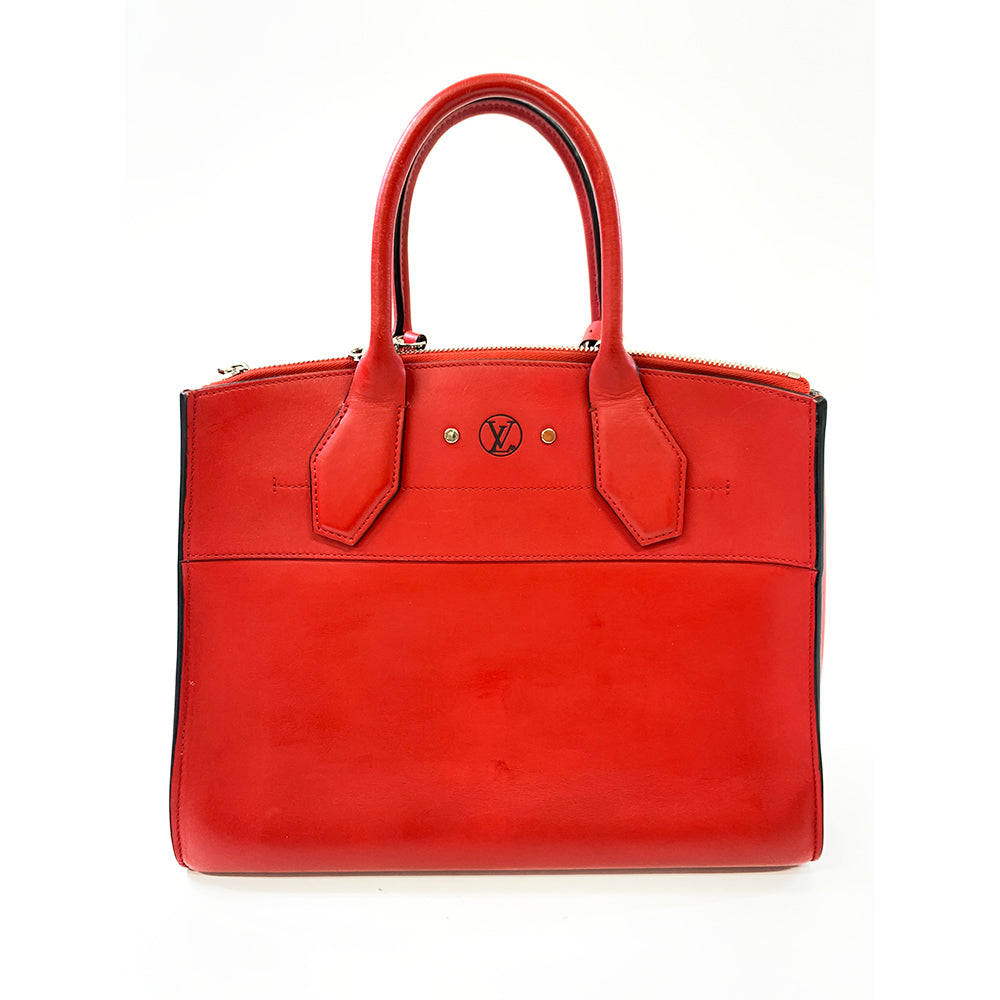 Louis Vuitton LOUIS VUITTON City Streamer MM, Red, Calf Leather, Silver Hardware - view 3