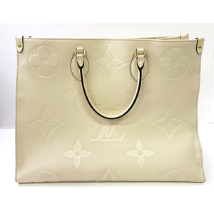 Louis Vuitton LOUIS VUITTON On The Go GM, White, Monogram Empreinte Leather M45081 