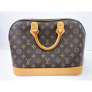 Louis Vuitton LOUIS VUITTON Alma PM Bag, Monogram Coated Leather Canvas, Gold Hardware 
