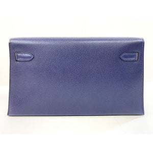Hermès HERMES Kelly Cut 18cm, Dark Blue, Mysore Goatskin Leather, Gold Hardware - view 3
