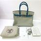 Hermès HERMES Birkin 30cm, light grey & blue, Swift Leather, Palladium Hardware, Personal Order - view 6