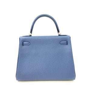 Hermès HERMES Kelly 28cm, Navy Blue, Togo Leather, Palladium Hardware - view 3