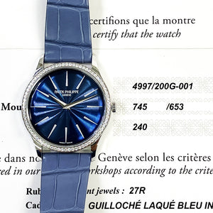 Patek Philippe 4997/200G-001 Ladies Calatrava Joallerie 35mm White Gold Automatic