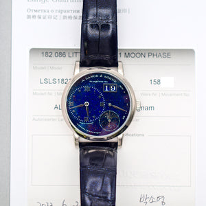 Louis Vuitton 182.086 Little Lange 1 Moon Phase 38.5mm White Gold Manual Winding