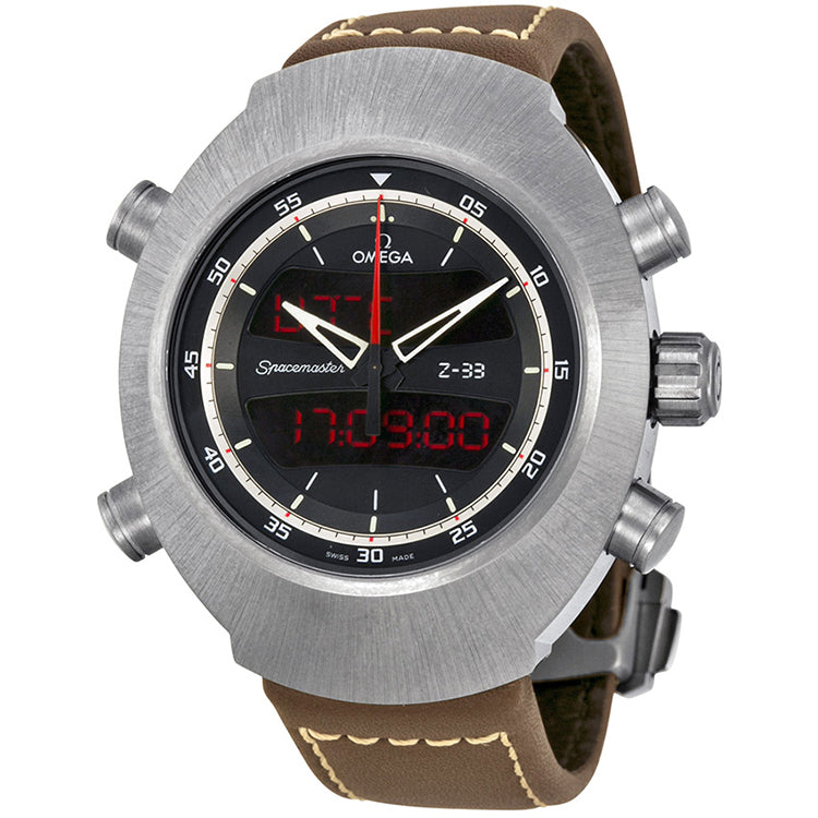 Omega Speedmaster Spacemaster Z-33 43mm Titanium on Brown Leather Strap – Ref. 325.92.43.79.01.002
