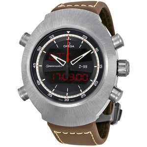 Omega Speedmaster Spacemaster Z-33 43mm Titanium on Brown Leather Strap – Ref. 325.92.43.79.01.002
