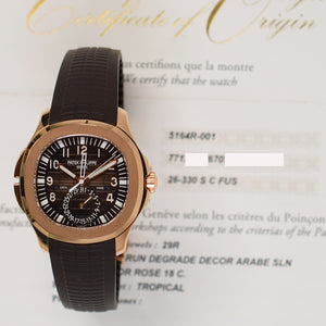 Patek Philippe 5164R-001 Aquanaut Travel Time Selfwinding 40.8mm Rose Gold