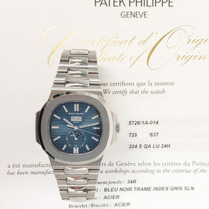 Patek Philippe 5726/1A-014 Nautilus Annual Calendar Moon Phase 40.5mm Stainless Steel Self-Winding