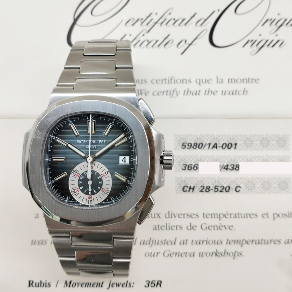 Patek Philippe 5980/1A-001 Nautilus Flyback Chronograph 40.5mm Stainless Steel