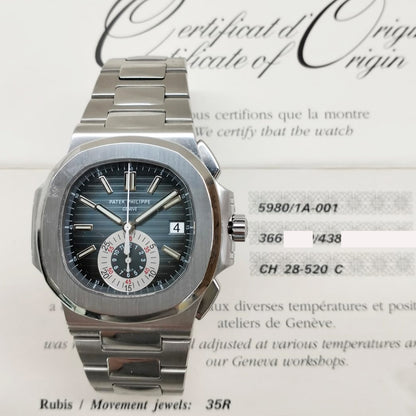 Patek Philippe 5980/1A-001 Nautilus Flyback Chronograph 40.5mm Stainless Steel