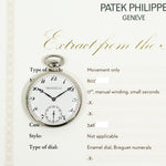 Patek Philippe Patek Pocket Watch Circa 1936 