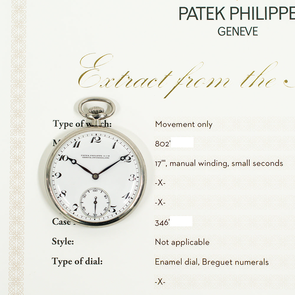 Patek Philippe Patek Pocket Watch Circa 1936 