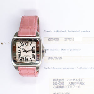 Cartier W20106X8 Santos 100 44.2mm x 35.6mm Steel Selfwinding
