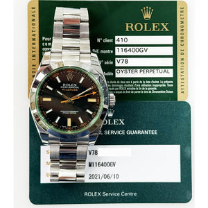 Rolex 116400GV Milgauss Green Crystal