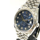 Rolex Datejust 36mm Stainless Steel - White Gold Fluted Bezel - BLUE JUBILEE DIAMOND Dial - Jubilee Bracelet 126234 - 2019