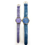 Patek Philippe 6127G-010 & 7127G-010 Calatrava White Gold Matching Pair "Tokyo Limited Edition": 36mm Light Blue + 31mm Lilac Manual-Winding