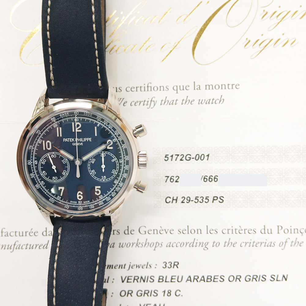 Patek Philippe 5172G-001 Chronograph 41mm White Gold Manual-Winding