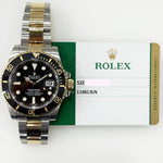 Rolex 116613LN Submariner Date 40mm Black Bezel Steel and Yellow Gold