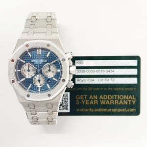 Audemars Piguet 26331BC.GG.1224BC.02 Royal Oak Chronograph 41mm Frosted White Gold Limited Edition 70