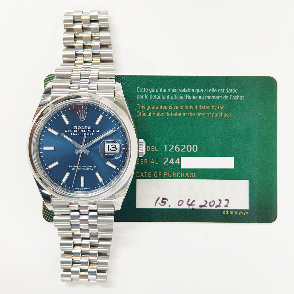 Rolex 126200 Datejust 36mm Domed Bezel Steel