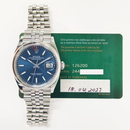 Rolex 126200 Datejust 36mm Domed Bezel Steel