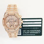 Audemars Piguet 26242OR.ZZ.1322OR.02 Royal Oak Chronograph 41mm Rose Gold Full Diamonds Set