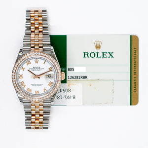 Rolex 126281RBR Datejust 36mm Diamond Bezel Steel and Rose Gold