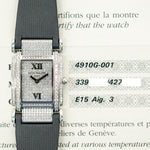 Patek Philippe 4910G-001 Twenty~4 Quartz 25mm x 30mm Diamond Bezel/Case Pave Diamond Dial White Gold