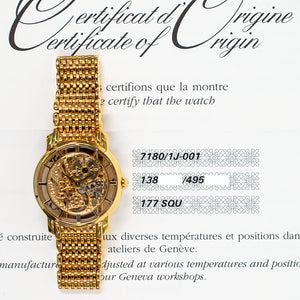 Patek Philippe 7180/1J-001 Calatrava 31.5mm Skeleton Dial Yellow Gold Manual-Winding