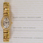 Cartier BAIGNOIRE 2396 Baignoire Yellow Gold Mid Size Diamond Bezel On Bracelet