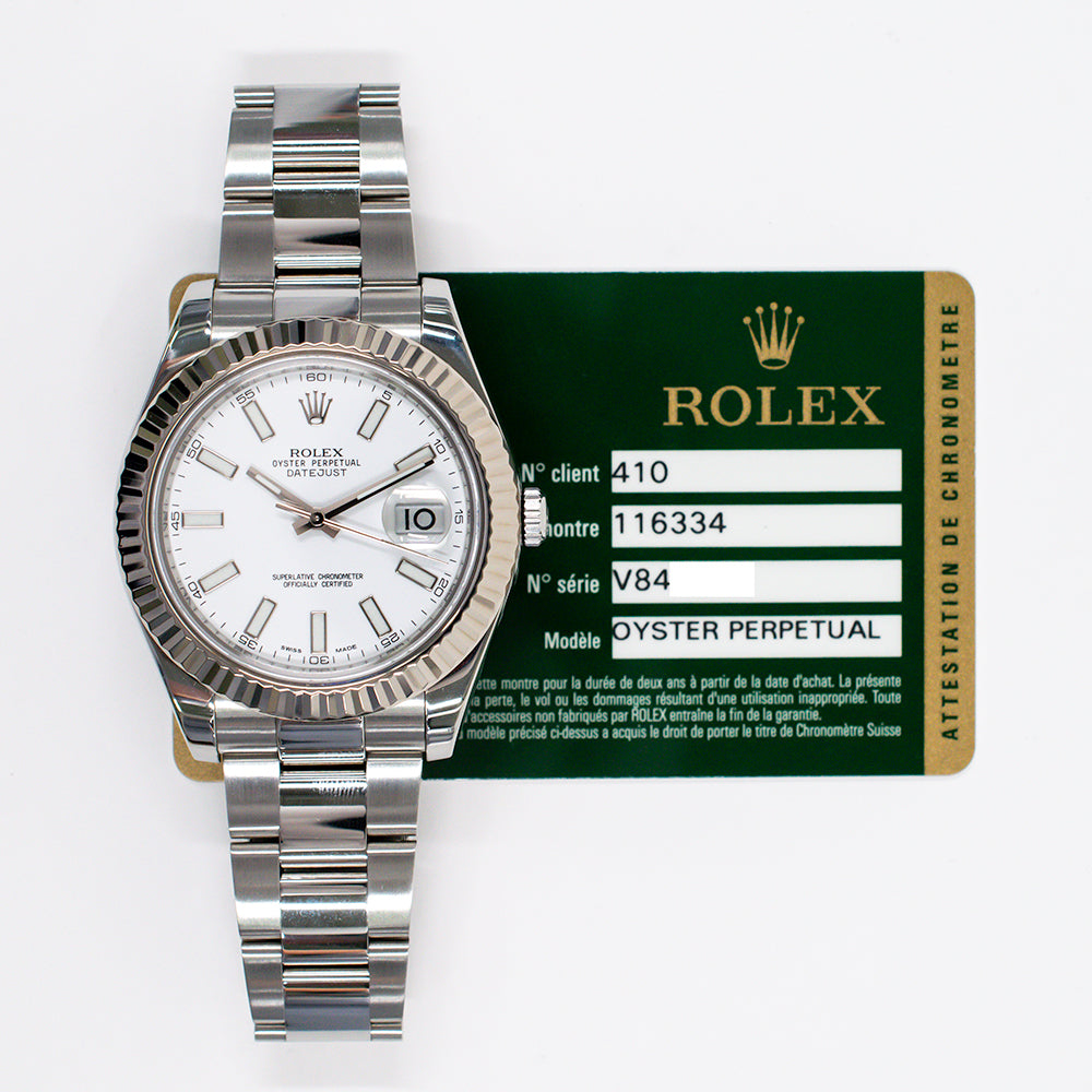 Rolex 116334 Datejust II Steel and White Gold
