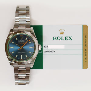 Rolex 116400GV Milgauss Green Crystal