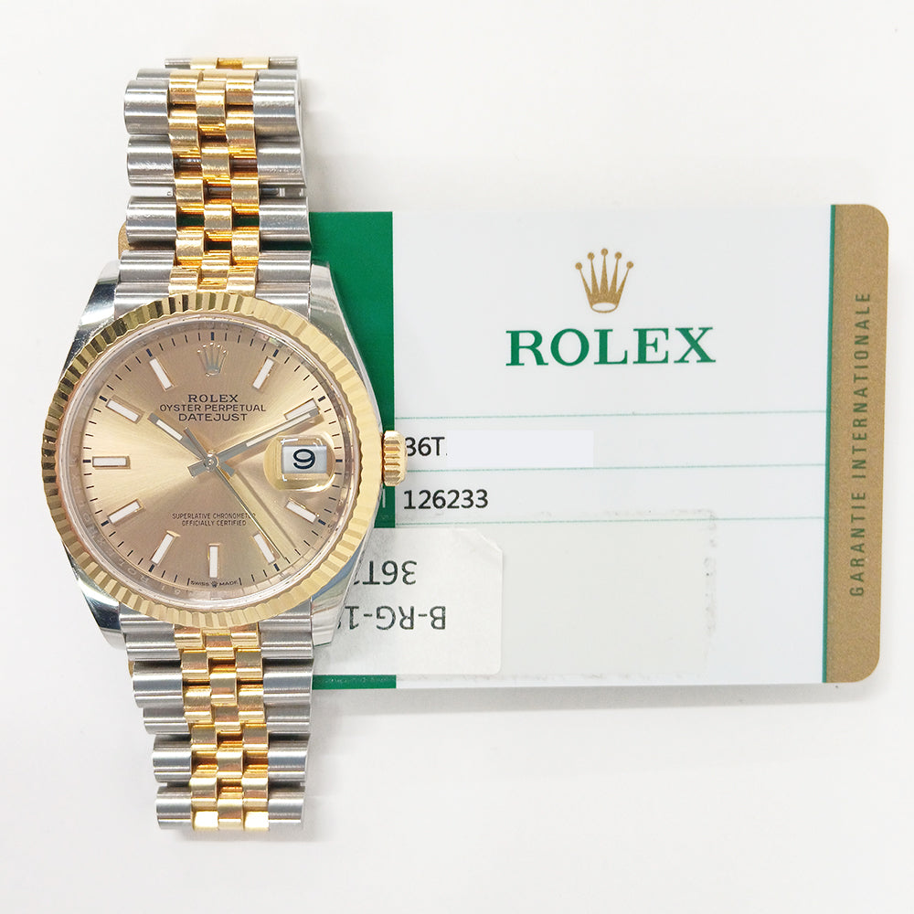 Rolex 126233 Datejust 36mm Steel and Yellow Gold