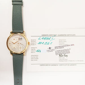 Louis Vuitton 101.021 Lange 1 38.5mm Yellow Gold Manual Winding