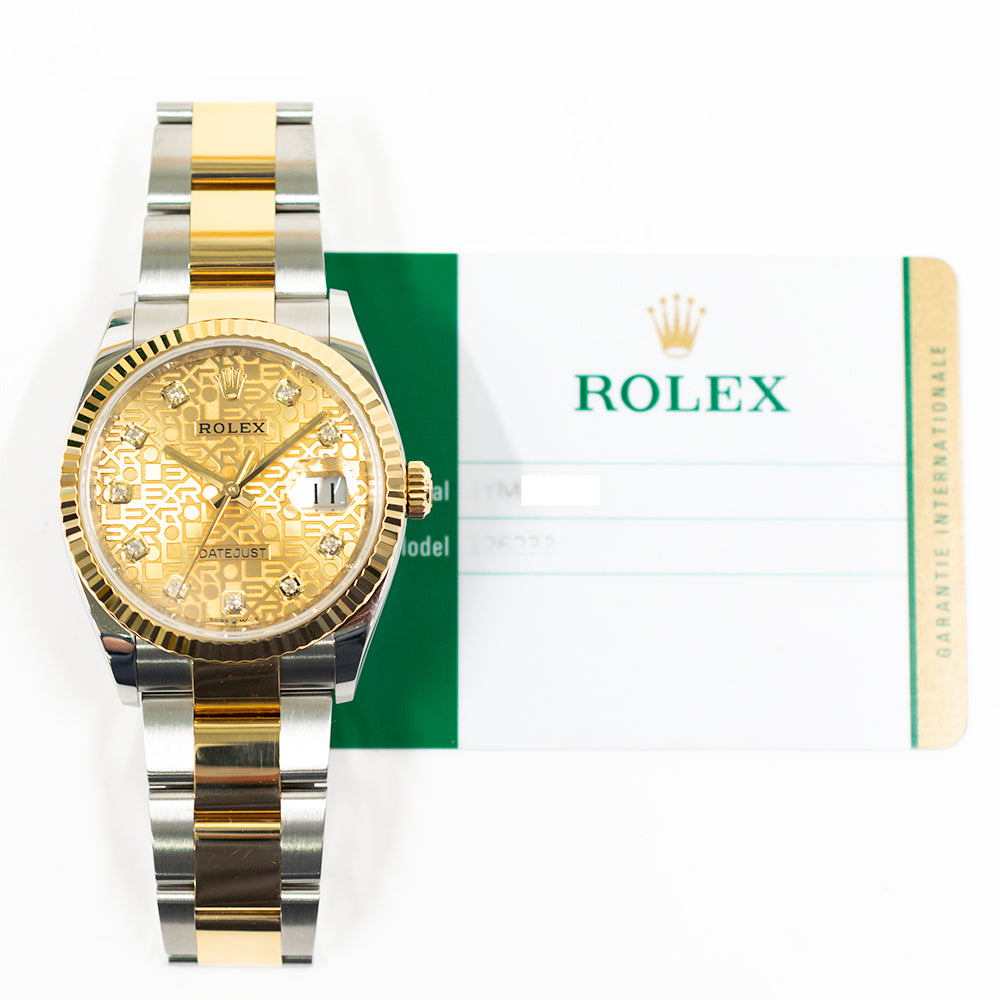 Rolex 126233 Datejust 36mm Steel and Yellow Gold