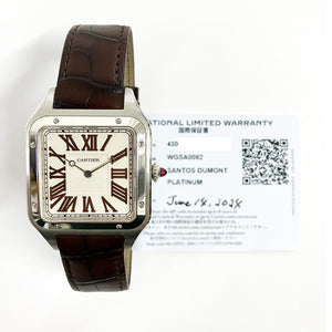 Cartier WGSA0082 Santos-Dumont XL - Platinum - Limited Edition of 200 - 46.6mm x 33.9mm Manual Winding