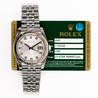 Rolex 116234G Datejust 36mm Steel and White Gold