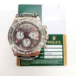Rolex 116589BR Daytona White Gold Baguette Diamond Bezel