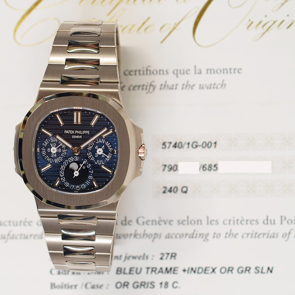 Patek Philippe 5740/1G-001 Nautilus Perpetual Calendar 40mm White Gold