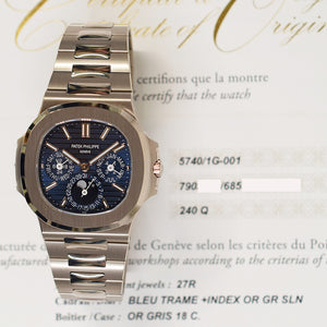 Patek Philippe 5740/1G-001 Nautilus Perpetual Calendar 40mm White Gold