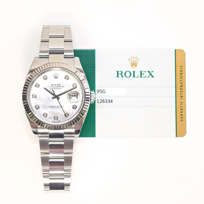 Rolex 126334 Datejust 41mm Steel and White Gold