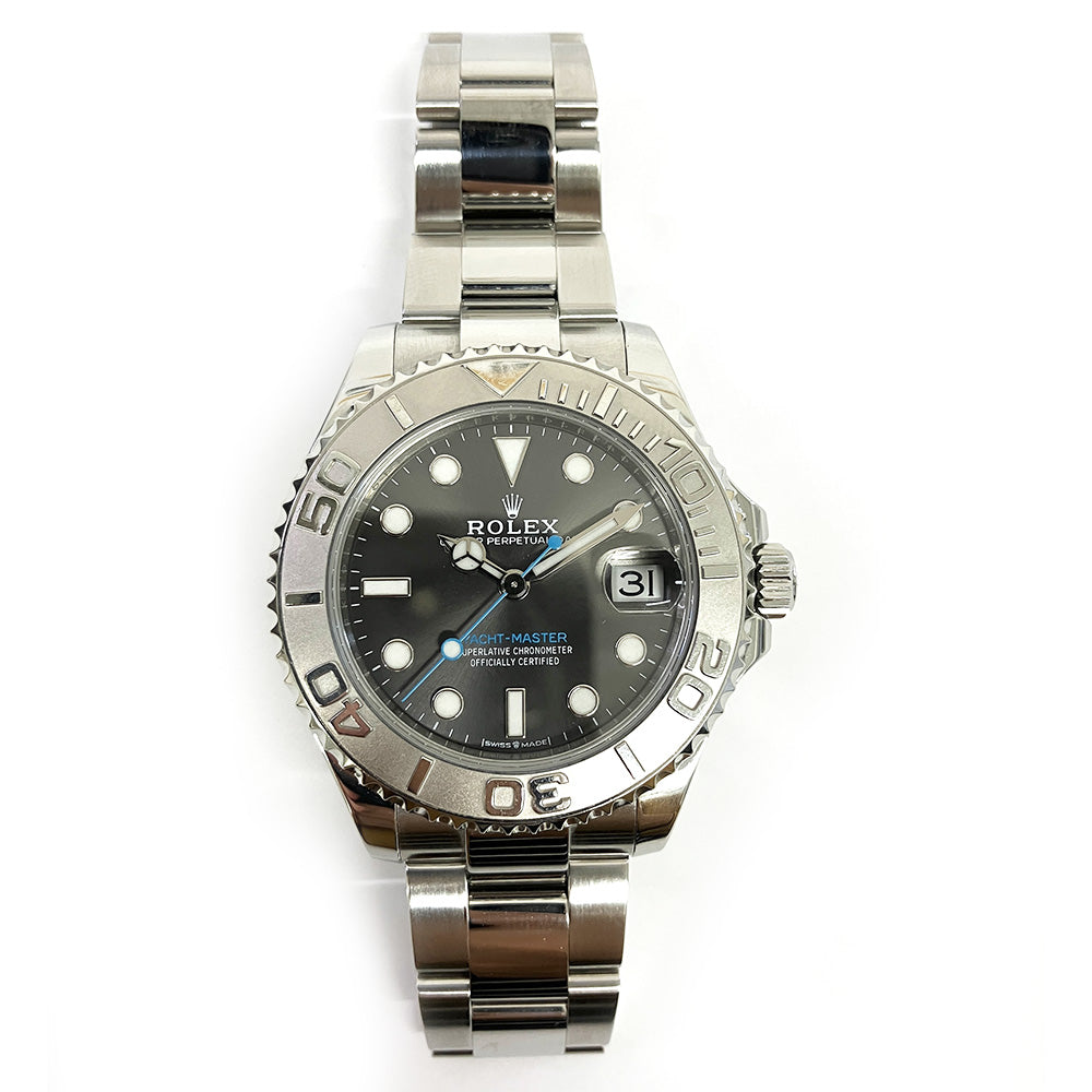Rolex Yacht-Master 37mm Steel & Platinum - Ceramic Bezel - Slate Dial - Oyster Bracelet 268622 - 2019