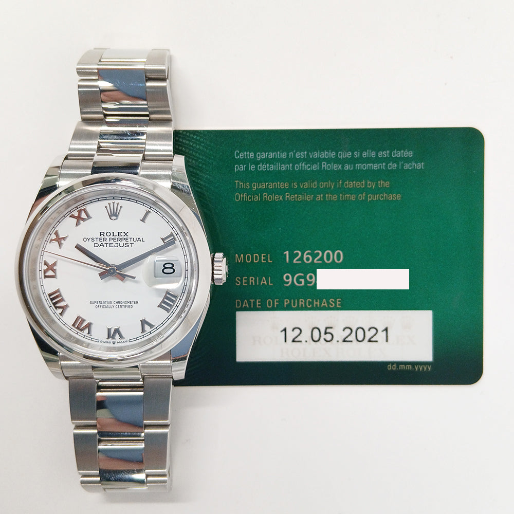 Rolex 126200 Datejust 36mm Domed Bezel Steel