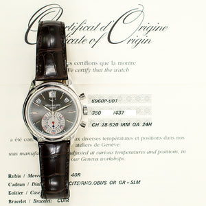 Patek Philippe 5960P-001 Annual Calendar Flyback Chronograph 40.5mm Self-Winding Platinum