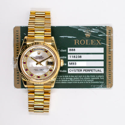 Rolex 118238NMR Day-Date President 36mm Yellow Gold